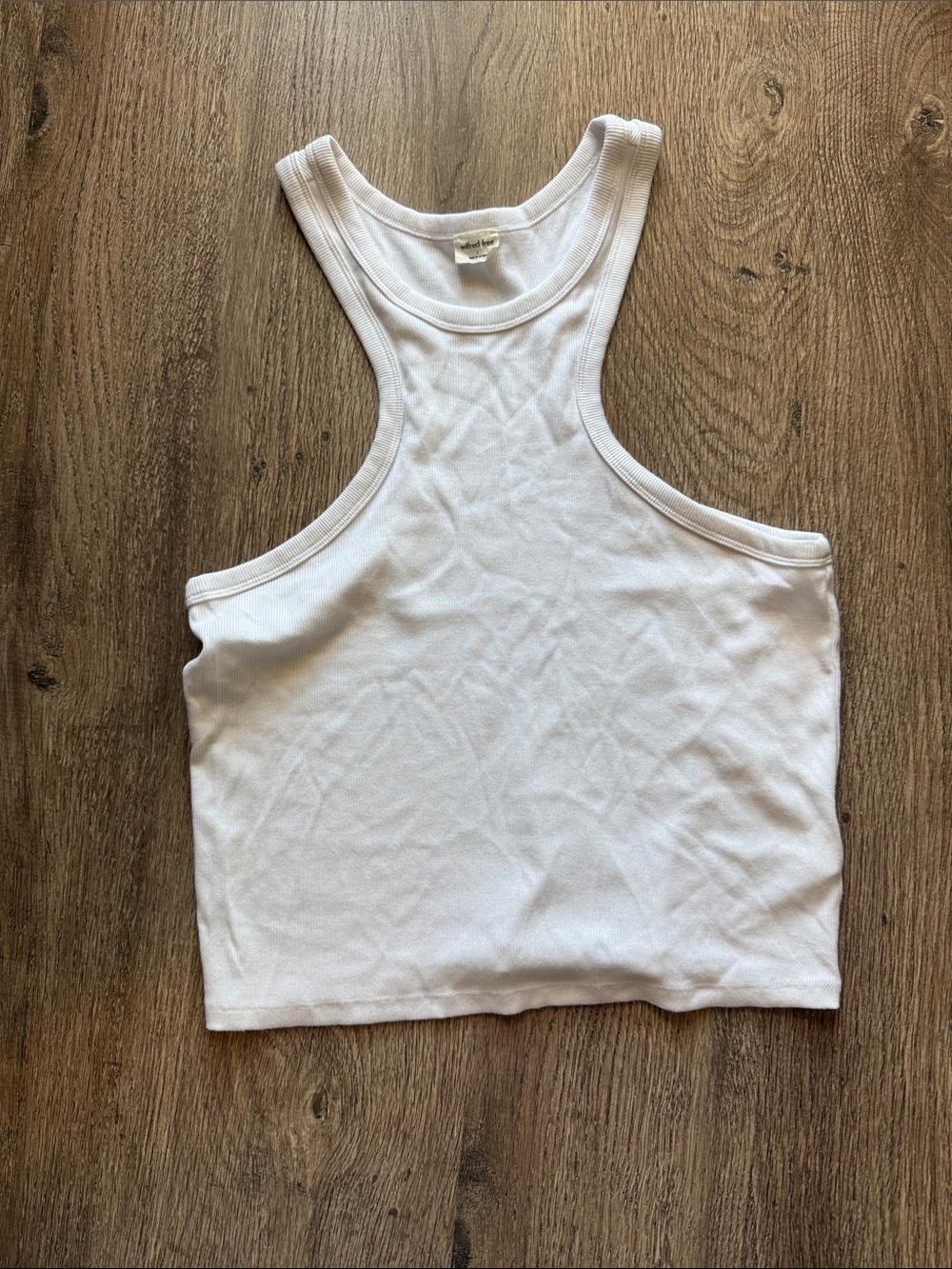 Wilfred White Racerback Crop Tank
